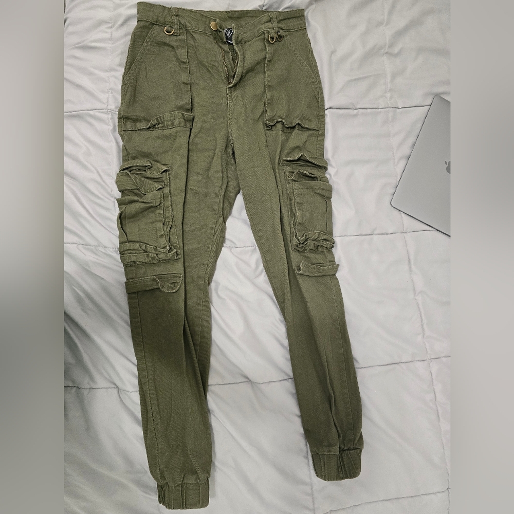 Windsor Olive Green Casual Joggers